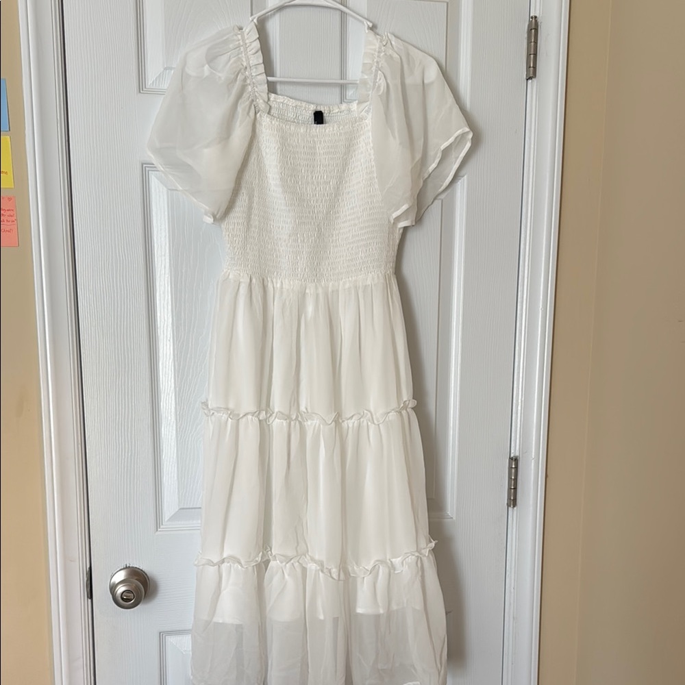 Elegant White Graduation Dress